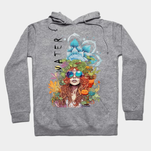 Hippie girl water element Hoodie by merchbykaez